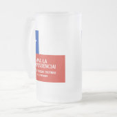 フィエスタス・パトリアス独立記念日チリ国旗 フロストグラスビールジョッキ (正面左)
