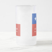 フィエスタス・パトリアス独立記念日チリ国旗 フロストグラスビールジョッキ (中央)