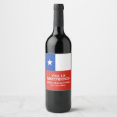 フィエスタス・パトリアス独立記念日チリ国旗 ワインラベル (正面)