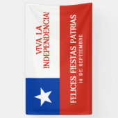 フィエスタス・パトリアス独立記念日チリ国旗 横断幕 (縦)
