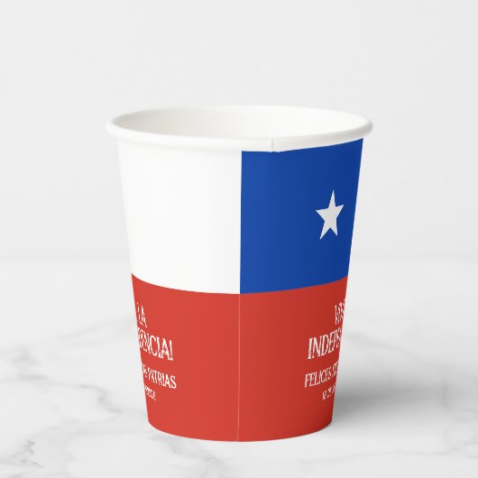 フィエスタス・パトリアス独立記念日チリ国旗 紙コップ (右)