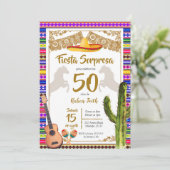 フィエスタソルプレサメキシカンチャロ誕生日招待状 招待状 (スタンド正面)
