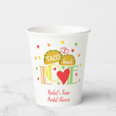 フィエスタタコオブラブカラフルブライダルシャワー 紙コップ (裏面)