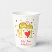 フィエスタタコオブラブカラフルブライダルシャワー 紙コップ (正面)
