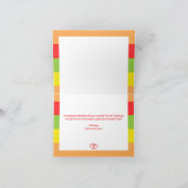 フィエスタタコオブラブカラフル婚約パーティ サンキューカード (内部)