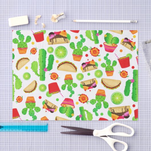 フィエスタタコスタタコ火曜カラフルシンコデマヨ 薄葉紙 (クラフト)