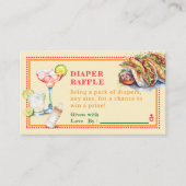 フィエスタタコステキラベビーシャワーオムツラッフル エンクロージャーカード (正面)