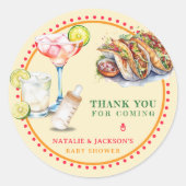 フィエスタタコステキラベビーシャワーサンキュー ラウンドシール (正面)