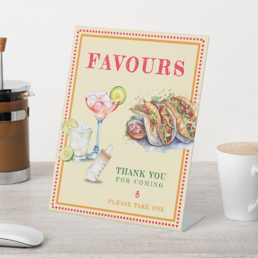 フィエスタタコステキラベビーシャワー御恩ありがとう 台座サイン (インサイチュ)