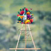 フィエスタタコス&テキーラ婚約パーティウェルカム アクリルサイン (ニュートラル)