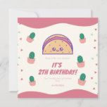 フィエスタタコトゥオスデイカクタスガール2歳の誕生日パーティー 招待状<br><div class="desc">Fiesta Taco Twoosday Cactus Girl 2nd Birthdayパーティーは、友人や家族をパーティーに招待状するためのものです。</div>