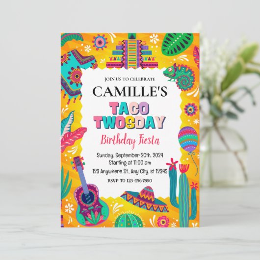 フィエスタタコトウズデイ誕生日 招待状 (スタンド正面)