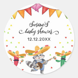 フィエスタタコ'ベビーサボテン動物の赤ちゃんシャワーについて ラウンドシール