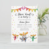 フィエスタタコ'ベビーサボテン動物の赤ちゃんシャワーについて 招待状 (スタンド正面)