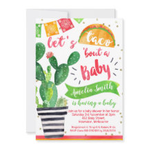 フィエスタタコベビーシャワー招待状