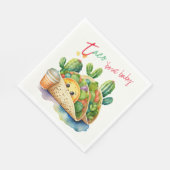 フィエスタタコ'Baby Showerかわいいおもしろいモダン スタンダードランチョンナプキン (角)