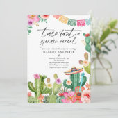 フィエスタタコ'Bout a gender revealサボテンのパーティー 招待状 (スタンド正面)