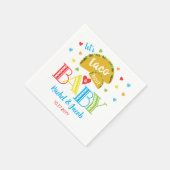 フィエスタタコLove カラフル Baby Shower スタンダードカクテルナプキン (角)