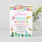 フィエスタタコTWOsundy 2nd誕生日招待状ガール 招待状 (スタンド正面)