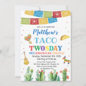 フィエスタタコTWOsundy 2nd誕生日招待状ボーイ 招待状 (正面)