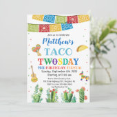 フィエスタタコTWOsundy 2nd誕生日招待状ボーイ 招待状 (スタンド正面)