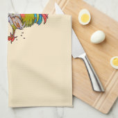 フィエスタチキンキッチンタオル16インチx 24インチ キッチンタオル (四つ折り)