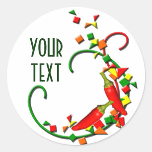 フィエスタチリピーパーズステッカー ラウンドシール