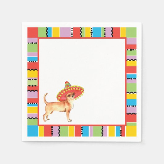 フィエスタチワワ スタンダードカクテルナプキン (正面)