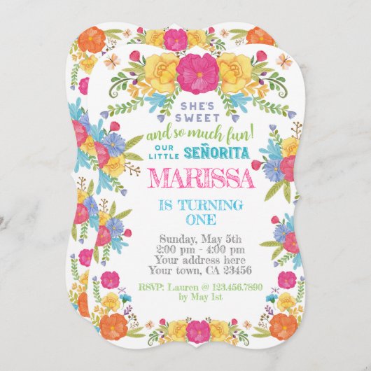 フィエスタチンコデマヨ誕生日 招待状 (正面/裏面)