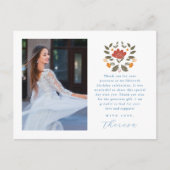 フィエスタツーフォトブルーキンセアニェラフローラありがとう ポストカード (正面)