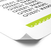 フィエスタテーブルプラン結婚式の日ポスターシート ポスター (角)