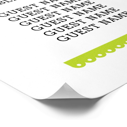 フィエスタテーブルプラン結婚式の日ポスターシート ポスター (角)