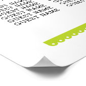 フィエスタテーブルプラン結婚式の日ポスター8席 ポスター (角)