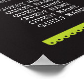 フィエスタテーブル結婚式の日ポスター着席計画 ポスター (角)