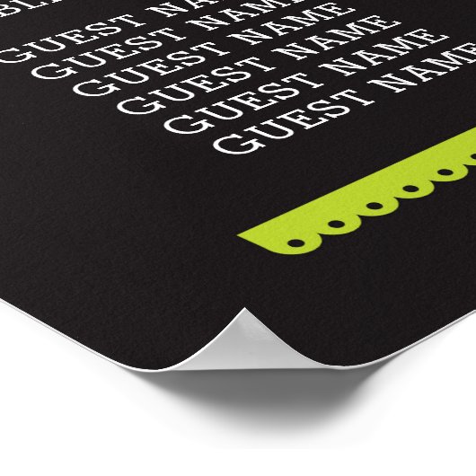 フィエスタテーブル結婚式の日ポスター着席計画 ポスター (角)