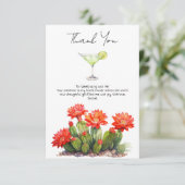 フィエスタテーマカクタスマルティーニブライダルシャワー サンキューカード (スタンド正面)