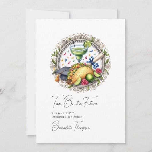 フィエスタテーマタコ'未来の卒業写真について 案内状 (正面)