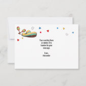 フィエスタテーマパーティーフラットサンキューカード サンキューカード (裏面)