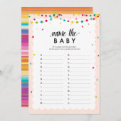 フィエスタテーマベビーシャワーゲーム名ザベビー プログラム (正面/裏面)