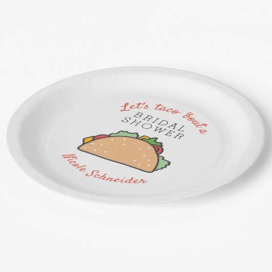 フィエスタテーマレッツタコブアブライダルシャワー ペーパープレート (アングル)