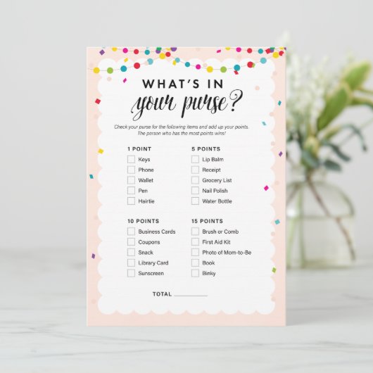 フィエスタテーマ何があなたの財布の赤ちゃんシャワーゲーム プログラム (スタンド正面)