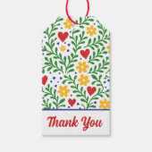 フィエスタデアはっきりしたモカラフルフローラ結婚ズ ギフトタグ (正面)