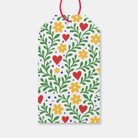 フィエスタデアはっきりしたモカラフルフローラ結婚ズ ギフトタグ (裏面)