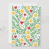 フィエスタデアはっきりしたモカラフルフローラ結婚ズ 招待状 (裏面)