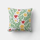 フィエスタデアモールおもしろいカラフルはっきりしたフローラ クッション (正面)