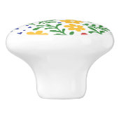 フィエスタデアモールおもしろいカラフルはっきりしたフローラ セラミックノブ (側面)