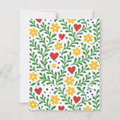 フィエスタデアモールはっきりしたカラフルフローラウェディングRSVP 招待状 (裏面)