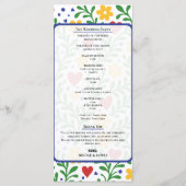 フィエスタデアモールカラフルフローラ結婚式 プログラム (裏面)