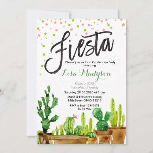 フィエスタディセーション招待状パーティーメキシコ招待状 招待状 (正面)