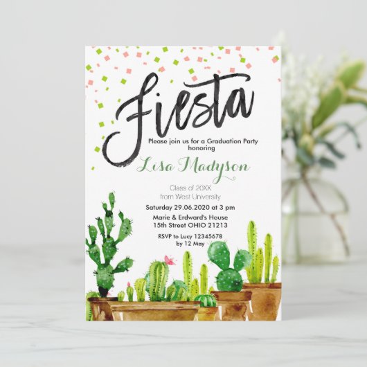 フィエスタディセーション招待状パーティーメキシコ招待状 招待状 (スタンド正面)